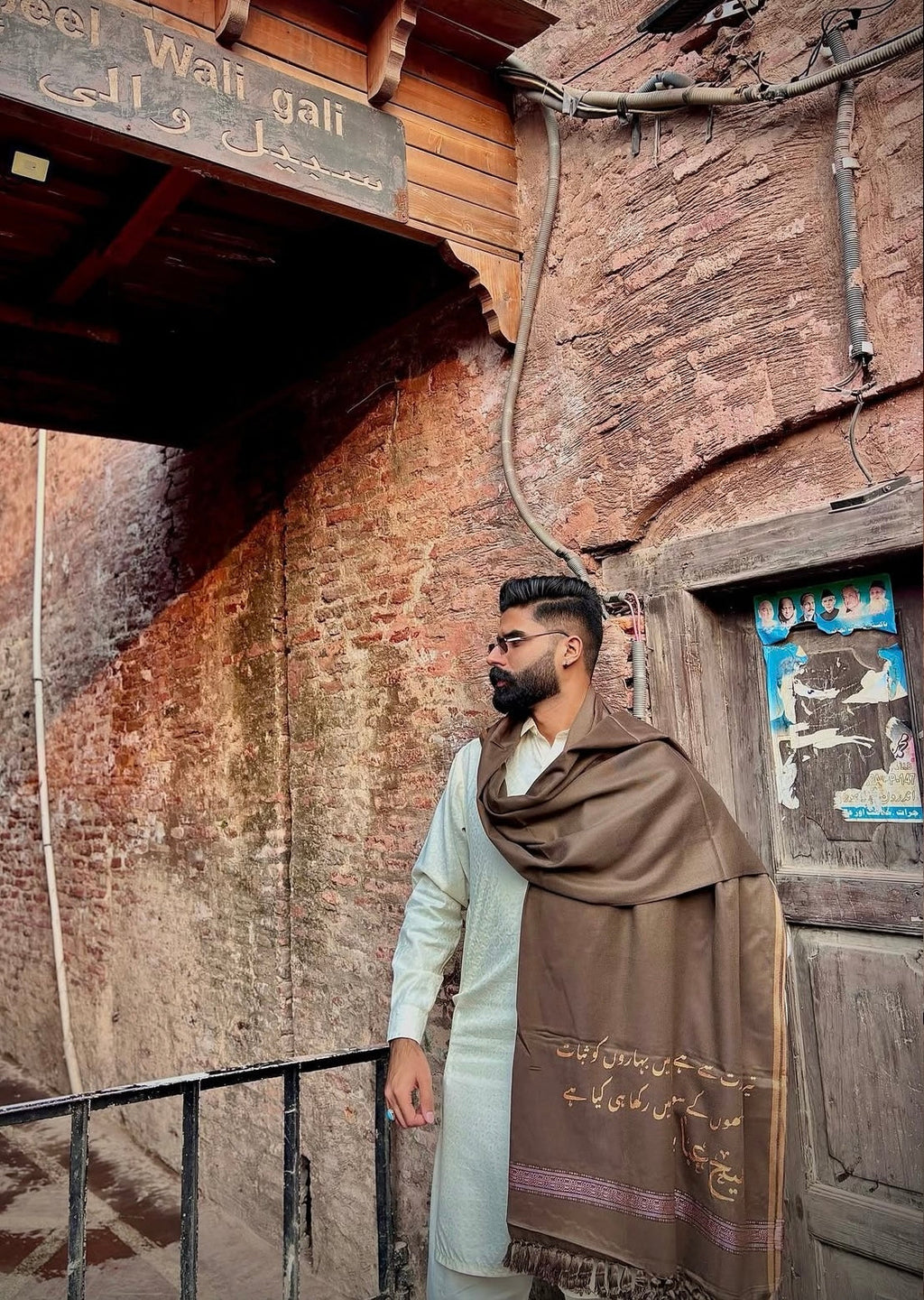 Winter Poetry Shawl For Men