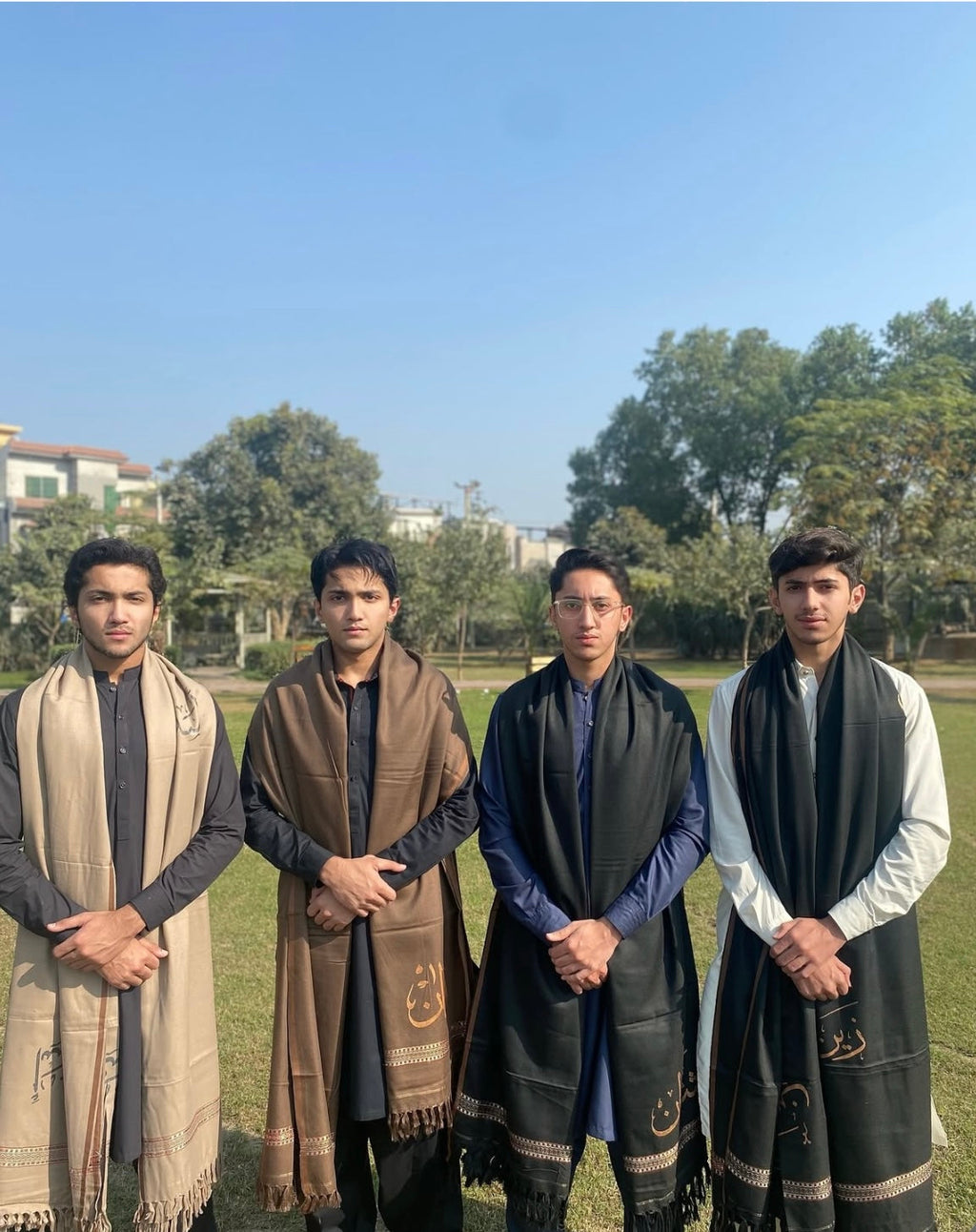 Winter Poetry Shawl For Men