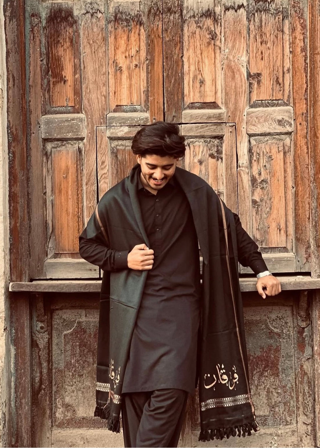 Winter Poetry Shawl For Men